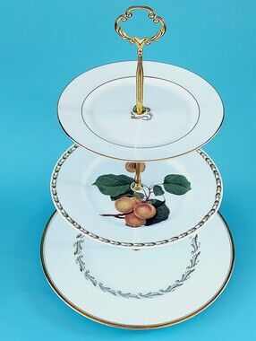 Authentic English Bone China 3-Tier Cake Stand | Royal Albert, Queen's, Grafton